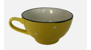 Gourmand Stoneware Soup Mug with Handle 700 Milliliter, Yellow