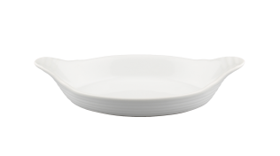 Gourmand Porcelain Boat Shape Plate White