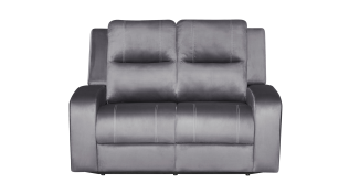 Century 2 Seater Couch in Fabric, Grey