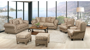 Chiquita 6 Piece Lounge Suite, New Diani Biscuit Combo