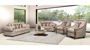 Marula 4 Piece Lounge Suite, Elephant Brown and Cream Combo
