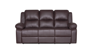 Benfica 3 Seater Couch, Brown
