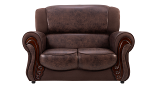 City 2 Seater Couch, Brown