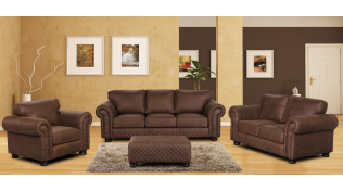 Colorado 3 Piece Lounge Suite in Fabric, Brown