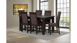 Amber 7 Piece Dining Room Suite, Mocca Brown