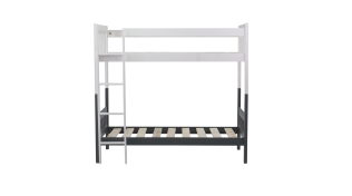 Eddle Bunk Bed, White and Grey