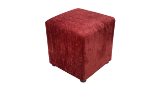 Trendy Ottoman in Fabric , Red