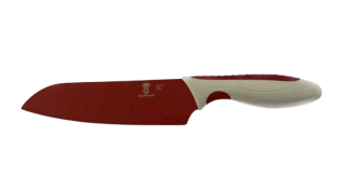 Gourmand Non Stick Santoku Knife 7 inch, Red