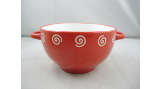 Gourmand Whirlpool Design Bowl, Red