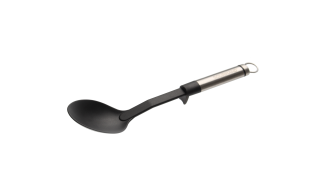 Gourmand SS Nylon Spoon with Hook, Black and Silver