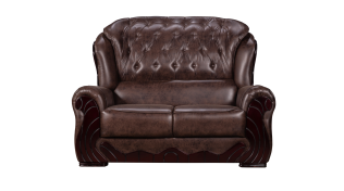 Spartan 2 Seater Couch, Brown