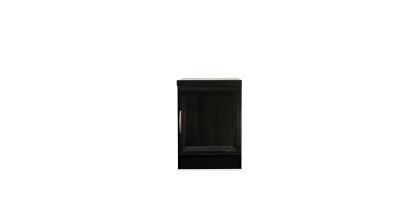 Kingsley 1 Door Pedestal Rough Graphite Black